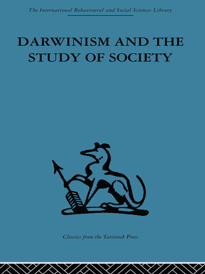 cover image of Darwinism and the Study of Society